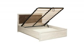Кровать двуспальная Сохо(бетон пайн белый/под-мех/1644) в Тевризе - tevriz.katalogmebeli.com | фото 2