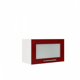 Бруклин ШВГС 600 Шкаф верхний горизонтальный со стеклом (Бетон белый/корпус Венге) в Тевризе - tevriz.katalogmebeli.com | фото
