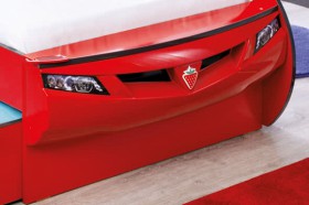CARBED Кровать-машина Coupe с выдвижной кроватью Red 20.03.1306.00 в Тевризе - tevriz.katalogmebeli.com | фото 2