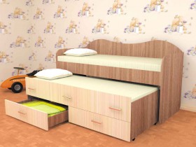 Кровать детская Нимфа двухместная 2.0 Венге/Дуб молочный в Тевризе - tevriz.katalogmebeli.com | фото 3