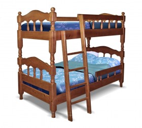 Детская двухъярусная кровать Точенка Венге 2 Распродажа в Тевризе - tevriz.katalogmebeli.com | фото