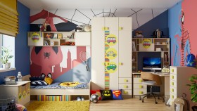 Детская комната Клаксон (Бежевый/корпус Клен) в Тевризе - tevriz.katalogmebeli.com | фото 1