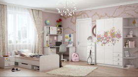 Детская комната Совушки (Белый/корпус Выбеленное дерево) в Тевризе - tevriz.katalogmebeli.com | фото 5