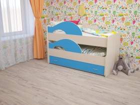 Кровать детская Радуга 1600 Млечный дуб/Венге в Тевризе - tevriz.katalogmebeli.com | фото 4