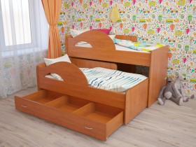 Кровать детская Радуга 1600 Млечный дуб/Венге в Тевризе - tevriz.katalogmebeli.com | фото 6