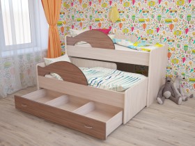 Кровать детская Радуга 1600 Млечный дуб/Венге в Тевризе - tevriz.katalogmebeli.com | фото 7