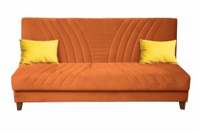 Диван-кровать "Бэлла" (велюр нео терра/подушки микровелюр желтый) в Тевризе - tevriz.katalogmebeli.com | фото 3
