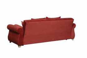 Диван-кровать "Порто" (микровелюр Гавайи бордо/италия/крем) в Тевризе - tevriz.katalogmebeli.com | фото 7