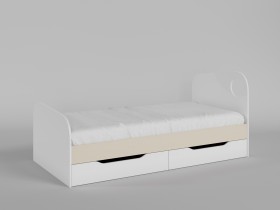 Диван-кровать Санни (Белый/корпус Клен) в Тевризе - tevriz.katalogmebeli.com | фото 2
