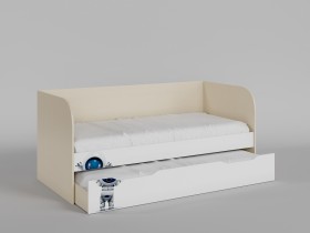 Диван-кровать Санни (Белый/корпус Клен) в Тевризе - tevriz.katalogmebeli.com | фото 1
