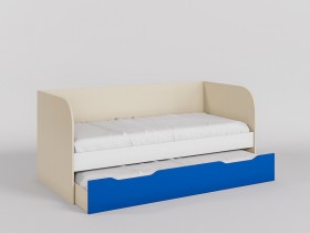 Диван-кровать Скай (Синий/Белый/корпус Клен) в Тевризе - tevriz.katalogmebeli.com | фото 1