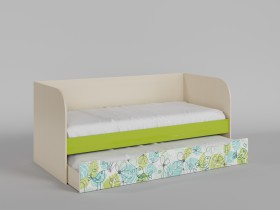 Диван-кровать Твит (Зеленый/корпус Клен) в Тевризе - tevriz.katalogmebeli.com | фото