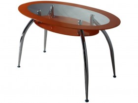 DT 445 стол обеденный оранжевый (ноги крашеные) в Тевризе - tevriz.katalogmebeli.com | фото