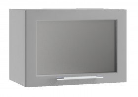 Гарда ПГС 500 шкаф верхний горизонтальный со стеклом (Белый Эмалит/корпус Серый) в Тевризе - tevriz.katalogmebeli.com | фото