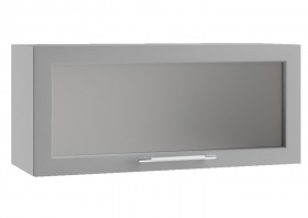 Гарда ПГС 800 шкаф верхний горизонтальный со стеклом (Белый Эмалит/корпус Серый) в Тевризе - tevriz.katalogmebeli.com | фото