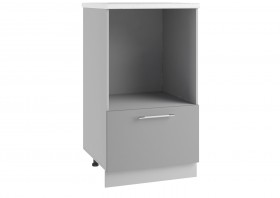 Гарда СН 600М шкаф нижний с нишей под микроволновку (Белый Эмалит/корпус Серый) в Тевризе - tevriz.katalogmebeli.com | фото