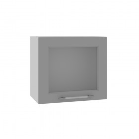 Гарда ВПГС 500 шкаф верхний горизонтальный со стеклом высокий (Белый Эмалит/корпус Серый) в Тевризе - tevriz.katalogmebeli.com | фото