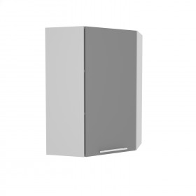 Гарда ВПУ 600 шкаф верхний угловой высокий (Белый Эмалит/корпус Серый) в Тевризе - tevriz.katalogmebeli.com | фото