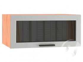 Шкаф верхний Глетчер ШВГС 810 (Гейнсборо силк/дуб крафт/горизонт/стекло) в Тевризе - tevriz.katalogmebeli.com | фото