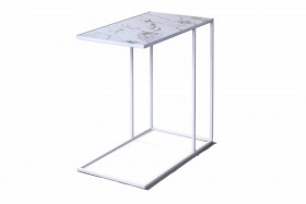 Журнальный столик Stone 018 (Прямоугольный) Металл/Керамика 500 Белый в Тевризе - tevriz.katalogmebeli.com | фото 1
