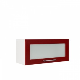 Кёльн ШВГС 800 Шкаф верхний горизонтальный со стеклом (Софт бланж/корпус Белый) в Тевризе - tevriz.katalogmebeli.com | фото
