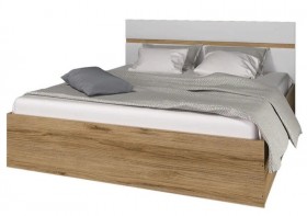Ким кровать 1,4 (Дуб сонома/белый глянец) в Тевризе - tevriz.katalogmebeli.com | фото