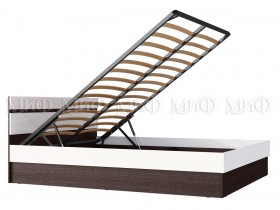 Ким кровать с подъемным механизмом 1,6 (Дуб сонома/белый глянец) в Тевризе - tevriz.katalogmebeli.com | фото 2