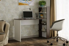 Компьютерный стол №3 (Венге/Белый) в Тевризе - tevriz.katalogmebeli.com | фото
