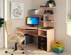 Компьютерный стол Форест NEW (венге/лоредо) в Тевризе - tevriz.katalogmebeli.com | фото