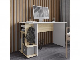 Компьютерный стол СКМ-6 белый/дуб сонома в Тевризе - tevriz.katalogmebeli.com | фото