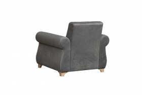 Кресло для отдыха "Порто" (велюр графит / микровельвет крем) в Тевризе - tevriz.katalogmebeli.com | фото 8