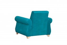 Кресло для отдыха "Порто" (велюр киви бирюза / микровельвет крем) в Тевризе - tevriz.katalogmebeli.com | фото 4
