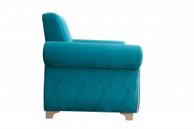 Кресло для отдыха "Порто" (велюр киви бирюза / микровельвет крем) в Тевризе - tevriz.katalogmebeli.com | фото 6