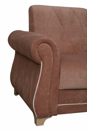 Кресло для отдыха "Порто" (велюр киви корица / микровельвет крем) в Тевризе - tevriz.katalogmebeli.com | фото 3