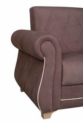 Кресло для отдыха "Порто" (велюр текстура лиловый / микровельвет крем)/осн. в Тевризе - tevriz.katalogmebeli.com | фото 6
