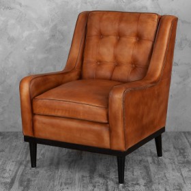 Кресло кожаное Элегант (Бордовый) в Тевризе - tevriz.katalogmebeli.com | фото 2