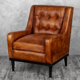 Кресло кожаное Элегант (Бордовый) в Тевризе - tevriz.katalogmebeli.com | фото 4