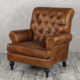 Кресло кожаное Чарльз в Тевризе - tevriz.katalogmebeli.com | фото 1