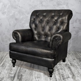 Кресло кожаное Лофт Аристократ в Тевризе - tevriz.katalogmebeli.com | фото 2