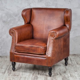 Кресло кожаное Лофт Аристократ (кожа буйвола) в Тевризе - tevriz.katalogmebeli.com | фото 2