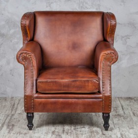 Кресло кожаное Лофт Аристократ (кожа буйвола) в Тевризе - tevriz.katalogmebeli.com | фото 3