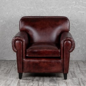 Кресло кожаное Элегант (Бордовый) в Тевризе - tevriz.katalogmebeli.com | фото 7