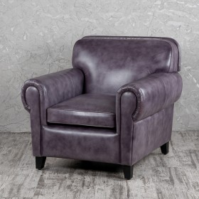 Кресло кожаное Элегант (Фиолетовый) в Тевризе - tevriz.katalogmebeli.com | фото
