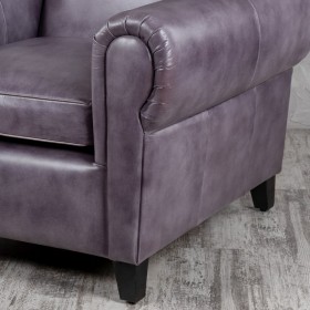 Кресло кожаное Элегант (Фиолетовый) в Тевризе - tevriz.katalogmebeli.com | фото 6