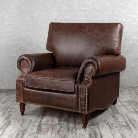 Кресло кожаное Лофт Аристократ (ширина 1100 мм) в Тевризе - tevriz.katalogmebeli.com | фото 1