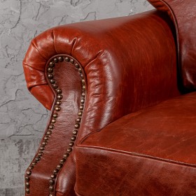 Кресло кожаное Лофт Аристократ (кожа буйвола) в Тевризе - tevriz.katalogmebeli.com | фото 5