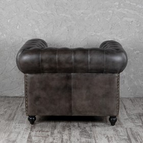Кресло кожаное Лофт Честер (акация) в Тевризе - tevriz.katalogmebeli.com | фото 7