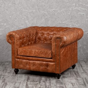 Кресло кожаное Лофт Честер (кожа буйвола) в Тевризе - tevriz.katalogmebeli.com | фото