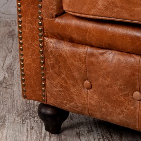 Кресло кожаное Лофт Честер (кожа буйвола) в Тевризе - tevriz.katalogmebeli.com | фото 3