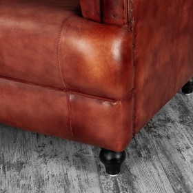 Кресло кожаное Лофт Честер-Нью (Коричневый) в Тевризе - tevriz.katalogmebeli.com | фото 4